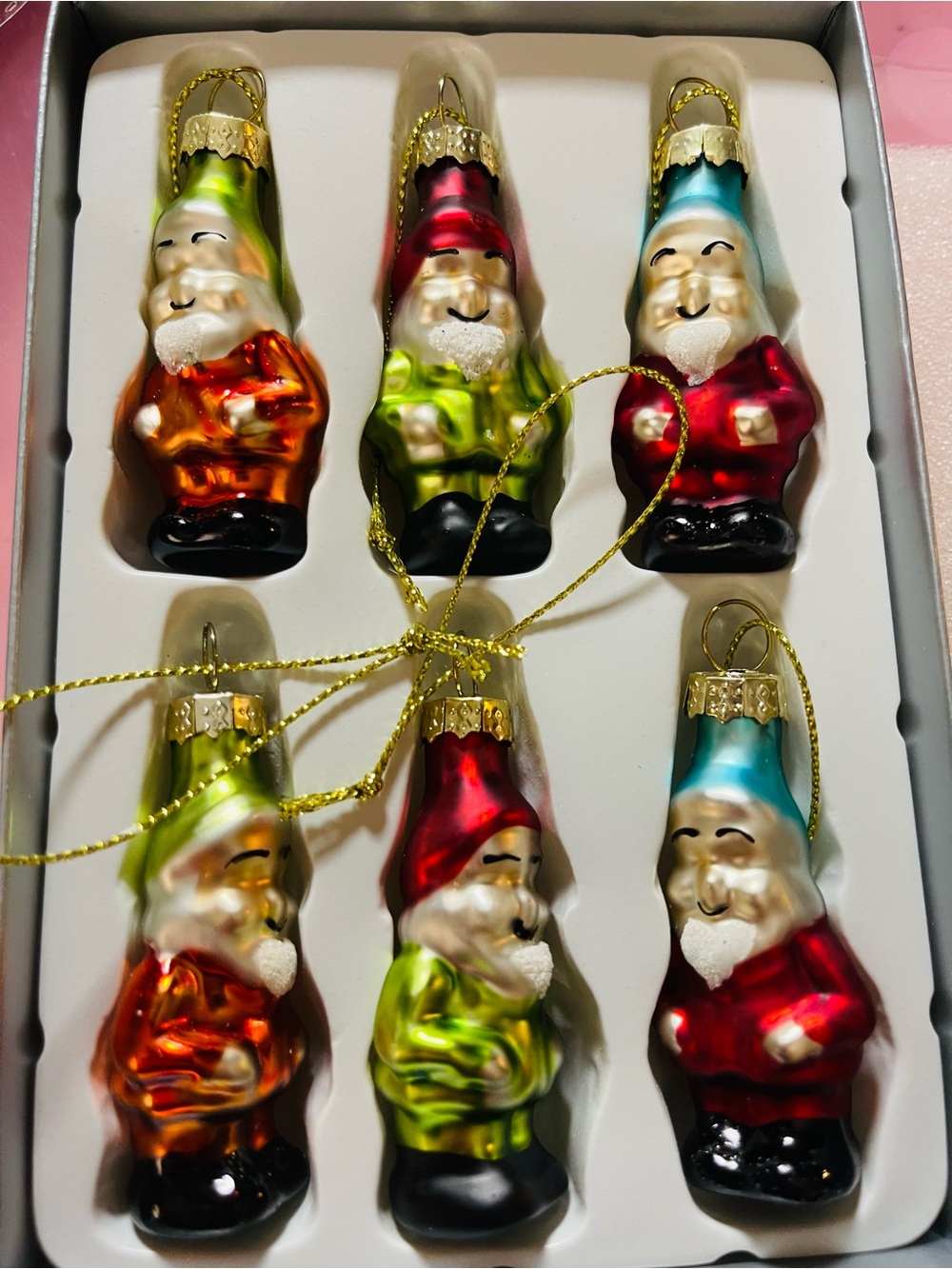 Festive Multicolor Garden Gnome Hanging Ornaments - Home Holiday - Picture 8 of 9